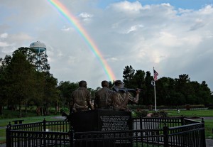 rainbow at 3 servicemen