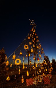 Shrimp net tree at Riverfront Park in downtown Apalachicola.